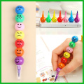 2014 hot selling colorful multistage smile face crayon